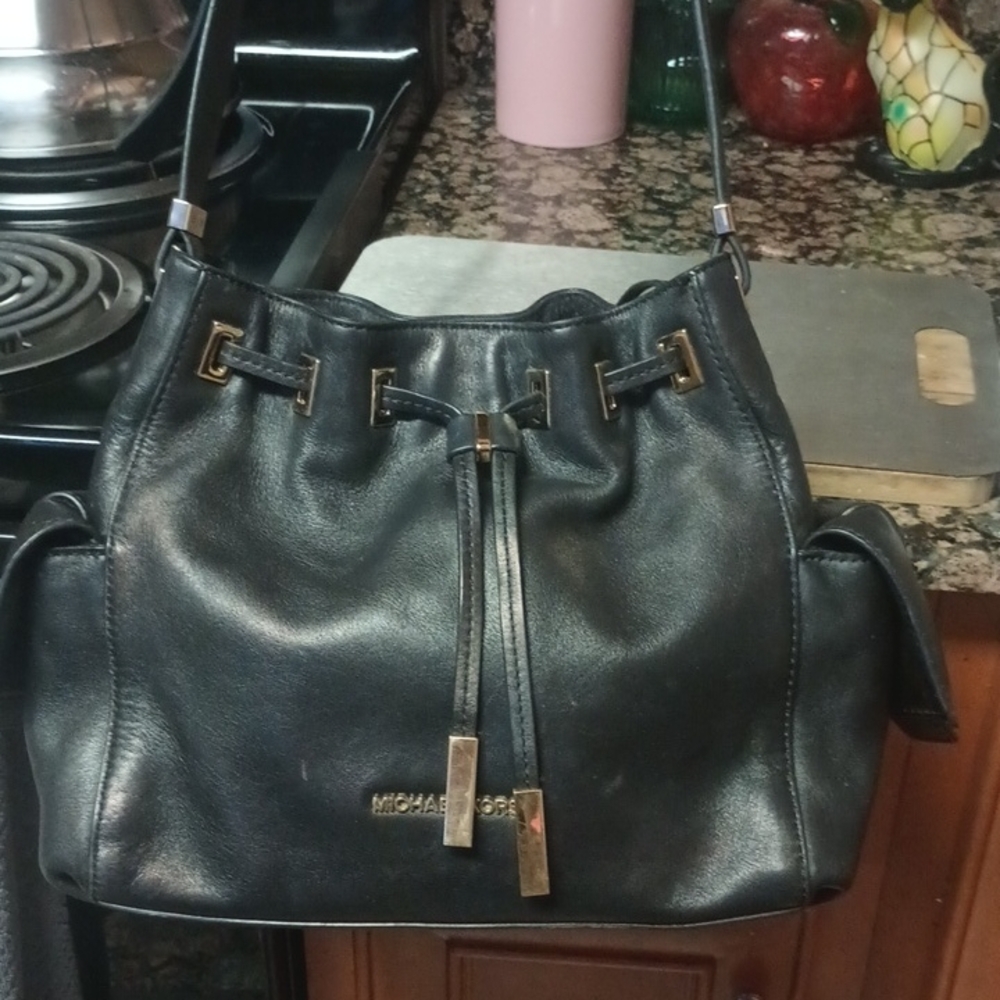 Michael Kors Black Bucket Purse